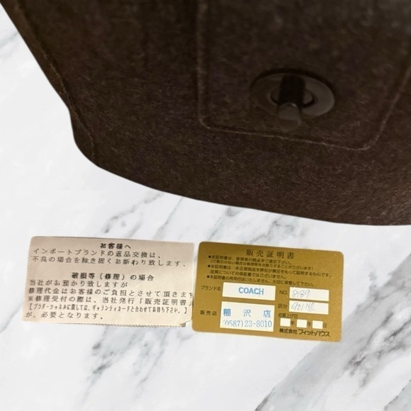 COACH Rare Wool Mini Tote Bag Japan Exclusive - Picture 3 of 10